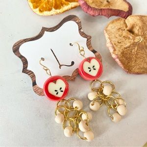 Handmade Apple Earrings Teacher Gift